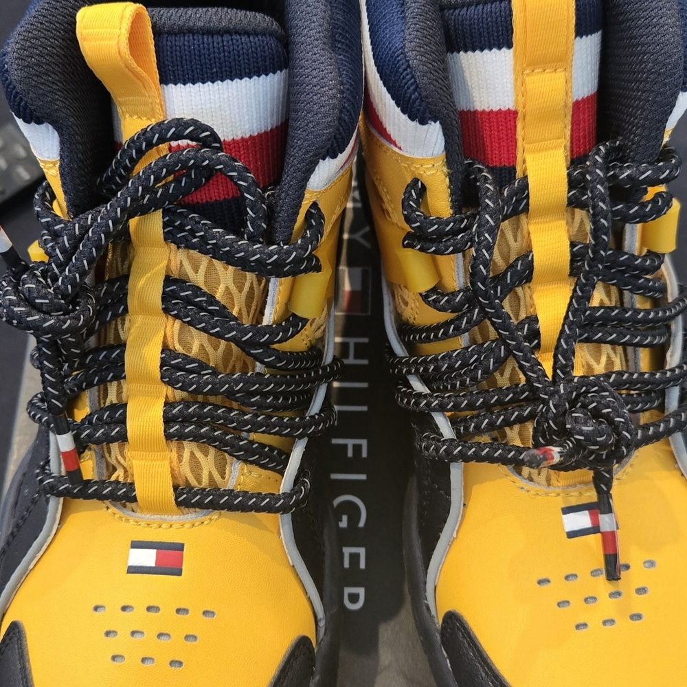 Tommy Hilfiger Kids Yellow and Navy Boots